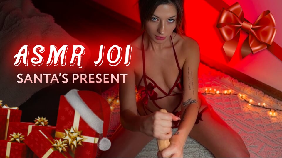 ASMR JOI. Santa’s petite brunette AmyHaze Makes You CUM with handjob