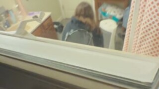 Spying on bubble butt teen sister in-law peeing