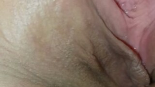 Close up of my GF gaped pussy