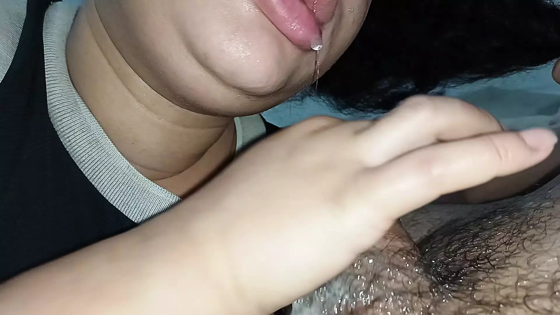 Damn, this bitch's mouth fucks my cock hard and horny