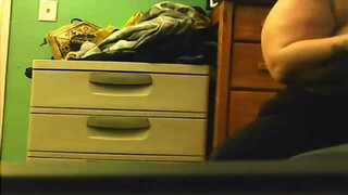 BBW fatty getting dressed (SpyCam)