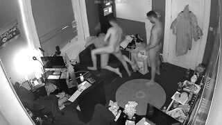 bareback fucking & sucking on hidden security cam