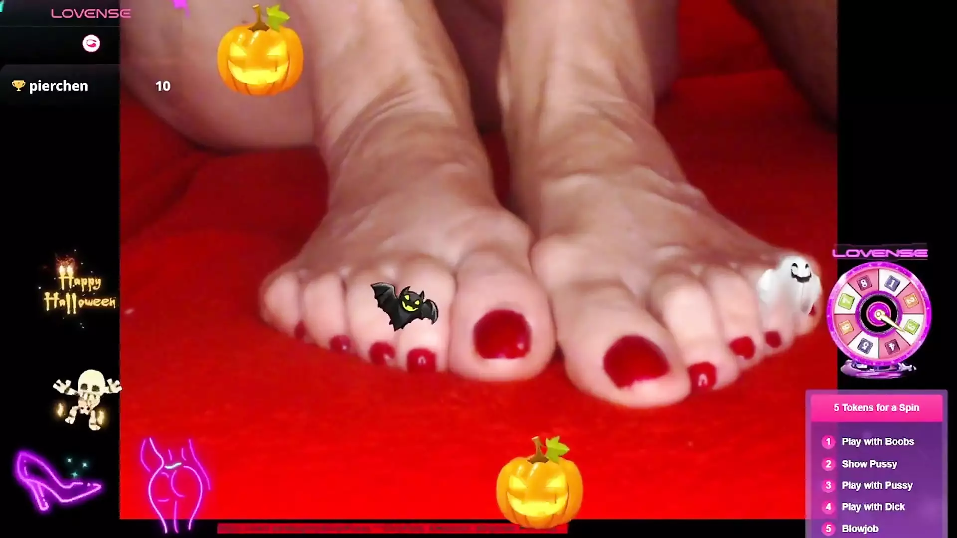 Enchanting Feet Play: Red Nails and Sensual Touch - 379