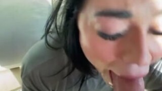 Young teen baddies sucking cock and cumshot