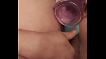 20yr old fucks dildo and cums hard