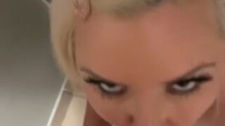 Blonde milf blowjob, deepthroat