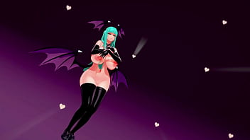 Morrigan Aensland Nude Dance and Sex Hentai Darkstalkers Mmd 3D Clear Blue Hair (CLIP)