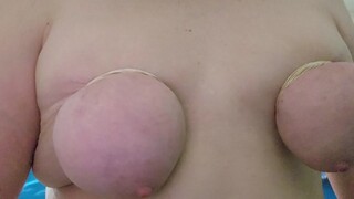 Rubber band tits