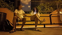 Stranger Seduced a Milf at a Bus Stop. Fucking on the street with someone else's wife