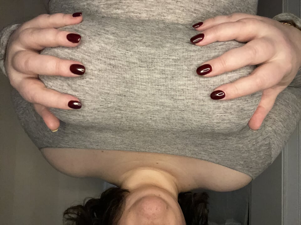 BBW pain slut ties huge tits tightly then tortures bound boobs and hard nipples