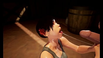 Blowjob In The Stables Short | 3D Porn | Facial | Wild Life