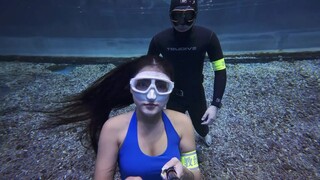 Asian Girl Underwater