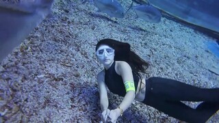 Asian Girl Underwater