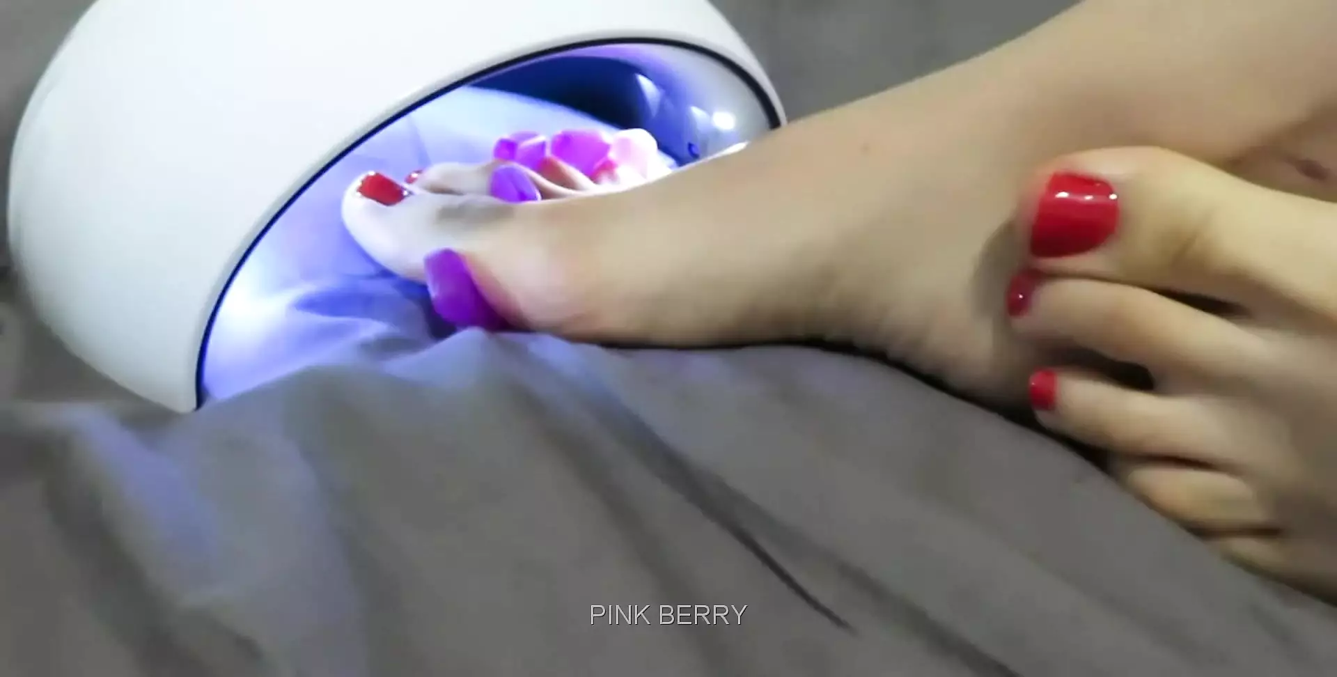 Red Toe Nail Polish Application