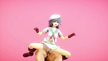 Kantai Collection Kiso Hentai Dance and Sex Cowgirl Position Undress MMD 3D Blue Hair (CLIP)