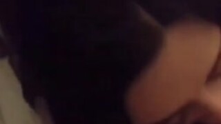 Amateur slut POV spitroasted after party MFM