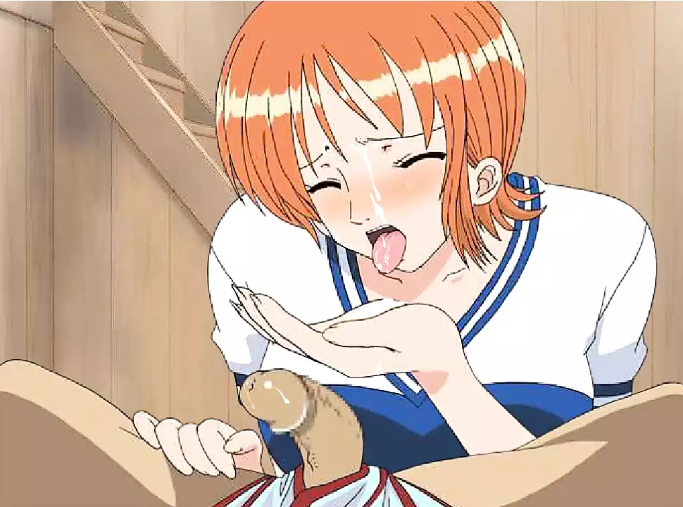 One Piece - Nami Blowjob and Facial Cumshot - Hentai POV P56