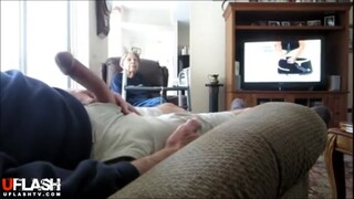 Jerking in front of Grandma