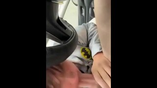 gay twink sucking dick in the car