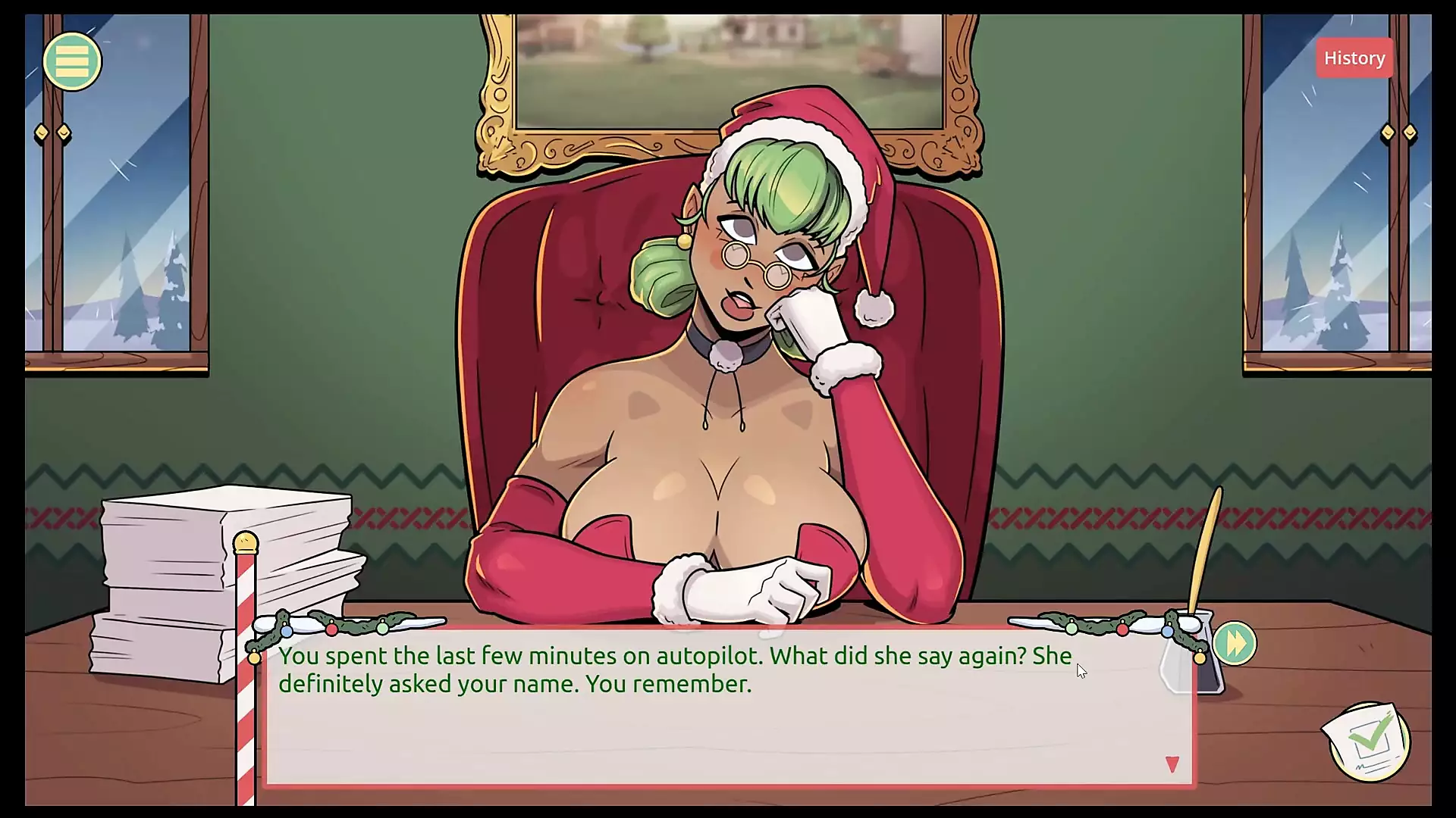 Claus' Secret Surprise XMAS HENTAI Game Ep.1 Naughty elf and sexy santa wife !