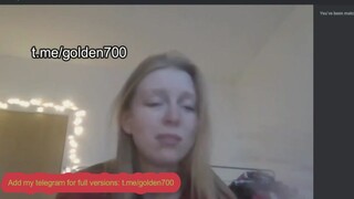 Ginger slut gets naked and begs for cum on cam