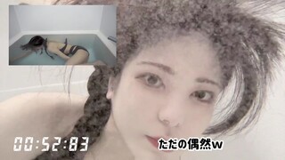 Japanese woman holding her breath in the bathtub 6