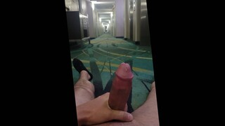 male exhibitionist cums in hotel