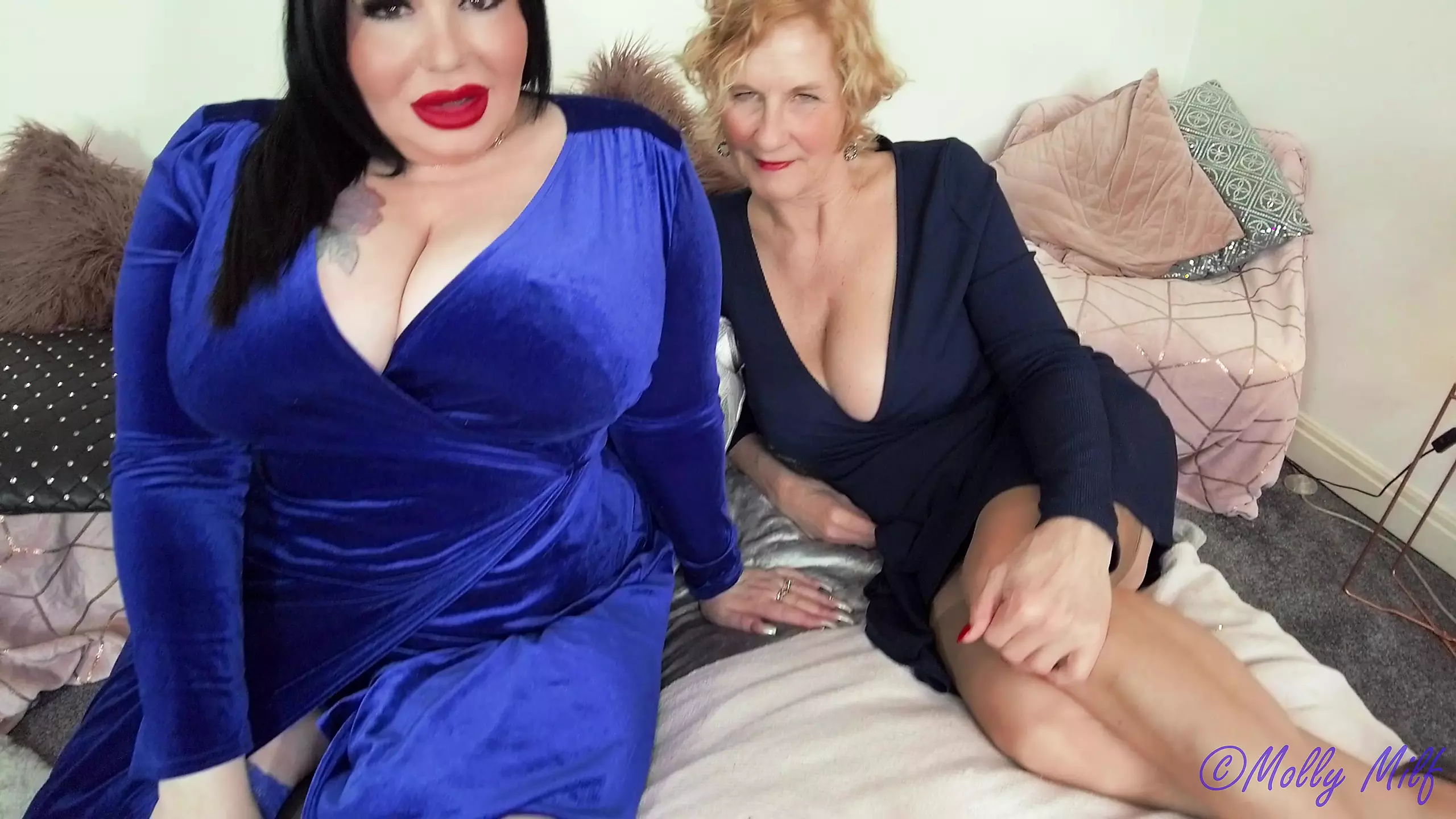 Two Big Boob Milfs Titty Fuck Fun