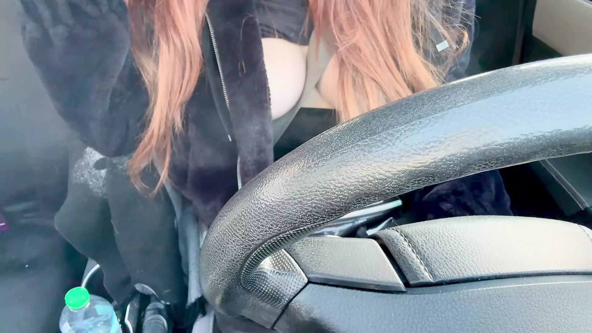 Solo Car Ride With Artemisia Love Driving Around and showing her big horny boobs Long Hair Fetish