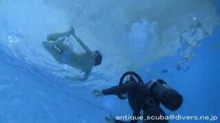 Poor bikini girl attacked by female scuba