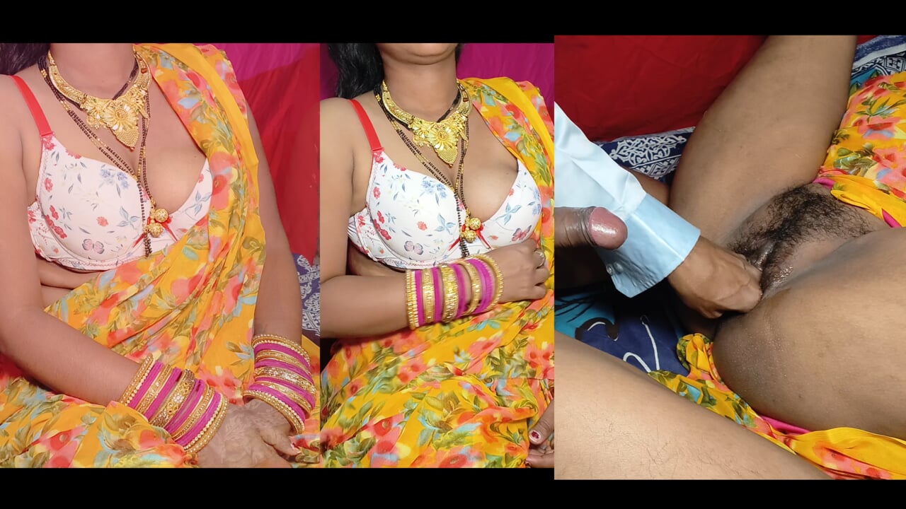 Desi step mom gave new year's welcome by having creampie sex on saree when step son's cock got hard while watching step