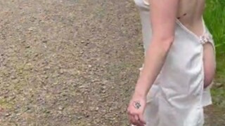 Ugly slut wife caught reluctantly walking in fore