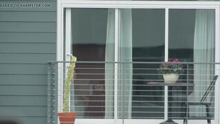 Sexy Blonde Neighbor Window Voyeur 9