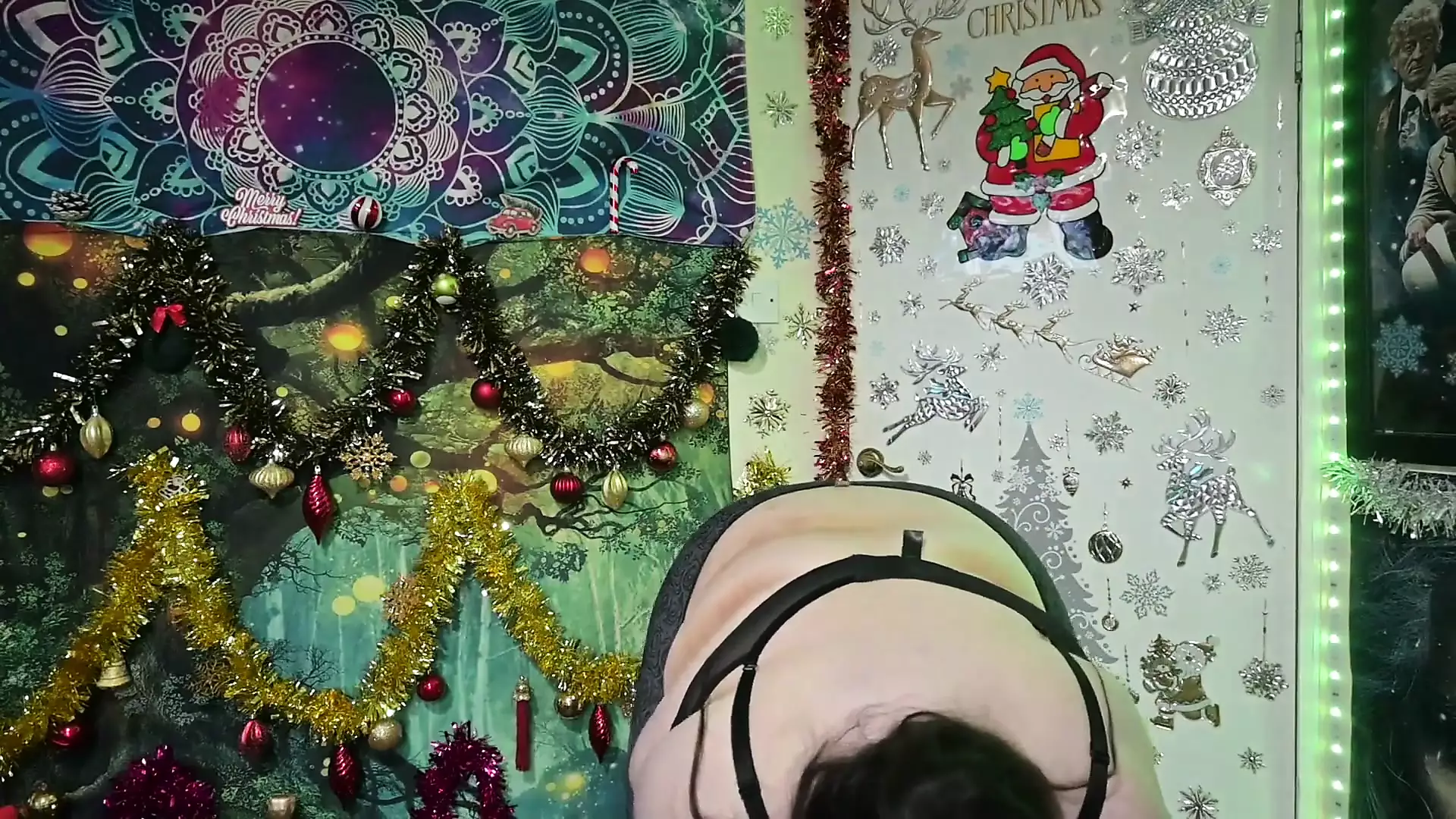 SSBBW Strip Tease at Christmas