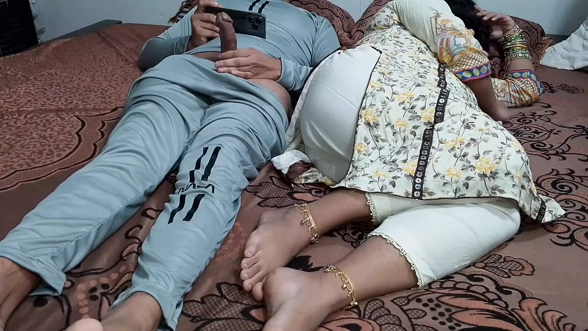 step son upset step mom found out - Indian Desi Step mom and step son in one bedroom