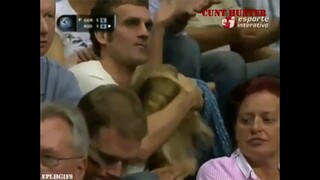 Dude Forces Dumb Cunt to Suck his Cock at the Game