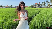 Cute rice picker prefers to be paid with Sex for her work!