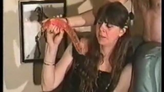 Vintage dildo deepthroat training