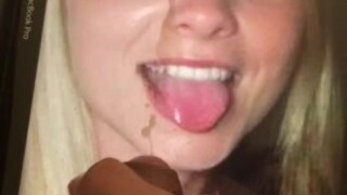 Blonde cum tribute